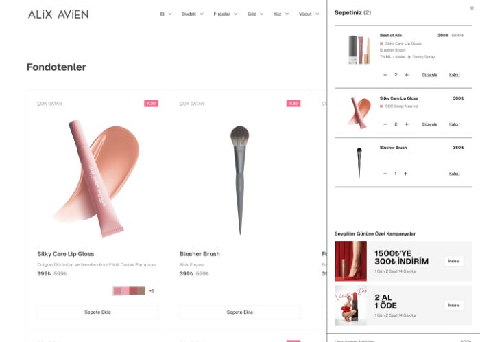 Alix Avien — desktop homepage detail